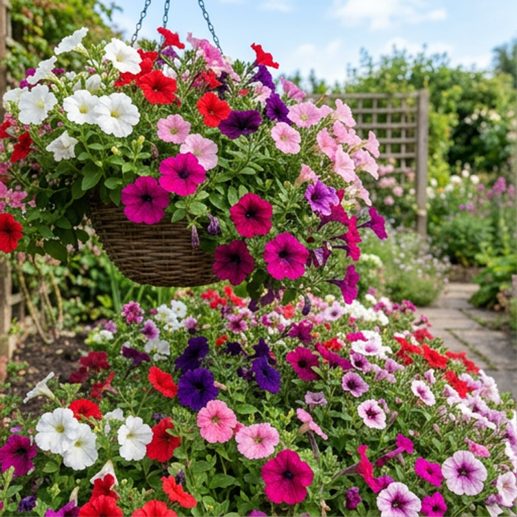 Dwarf Petunia- Mix Colors- 200 Seeds