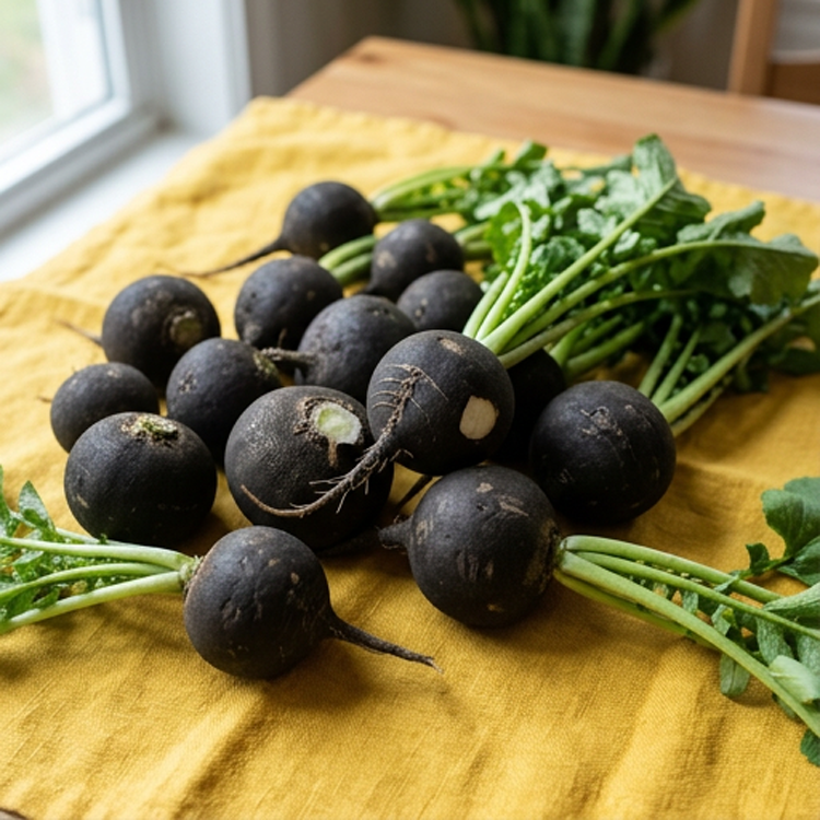 Organic Radish- Black Spanish Round 100 seeds