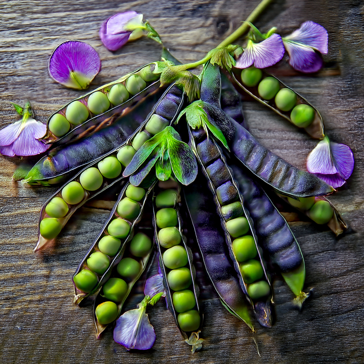Organic Blue Shelling Pea- 50 seeds