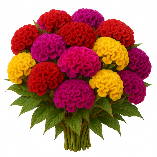 50 SEEDS - Crested Celosia Flower Mix