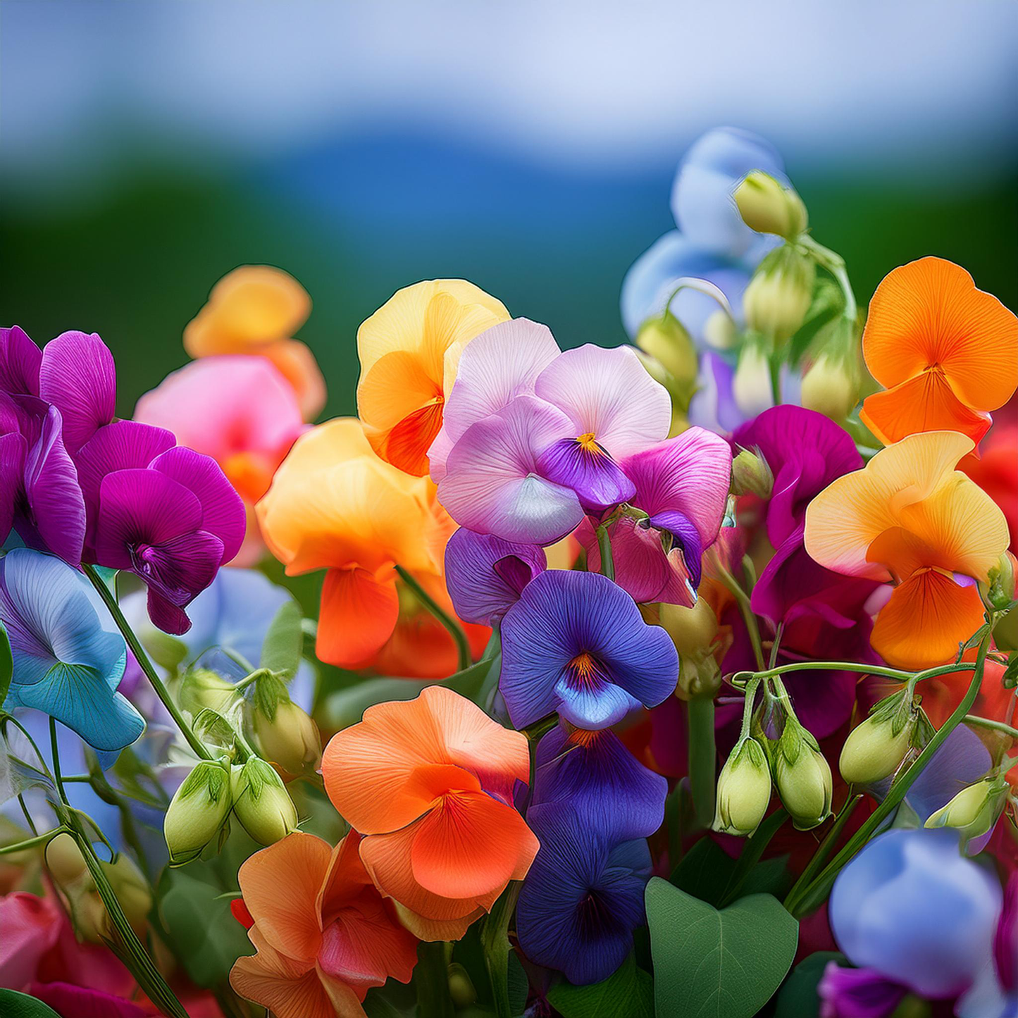 Early Multiflora Mix- Sweet Pea (Ornamental) non-GMO - 20 Seeds